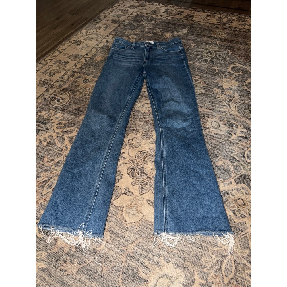 Paige Claudine Raw Hem Ankle Flare Jeans